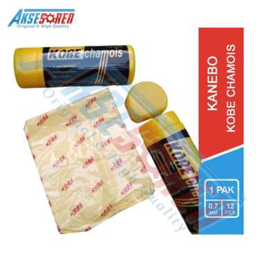 Aksesoren Kanebo Kobe Chamois [1 Pcs] / Lap Motor Mobil Prabotan Lantai / Serbet Karet Box Kuning Ca