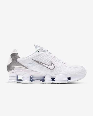 Sepatu Pria NIke Shox TL - White/Metallic Silver/Max Orange/White (AV3595-100) Original 42