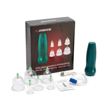 Alat Terapi Bekam Kop Angin Elektrik Cas - Electric Cupping Device - Hijau