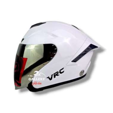 Helm VRC Racer X Original Motif Carbon Half Face Terbaru Kekinian / Model Alv M Putih