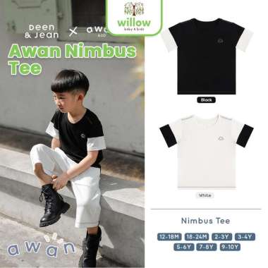 Baju Kaos Anak - Awan Nimbus Tee 5-6Y White