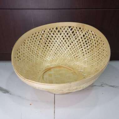 Keranjang anyaman bambu mangkok buah oval sokase uk.32x28cm Home Decor