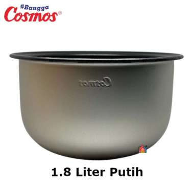 Panci Teflon Magic Com Cosmos 0.6 / 1.8 / 2 Liter Harmond / Tinggi / Pendek / Kecil 1.8 Liter Putih