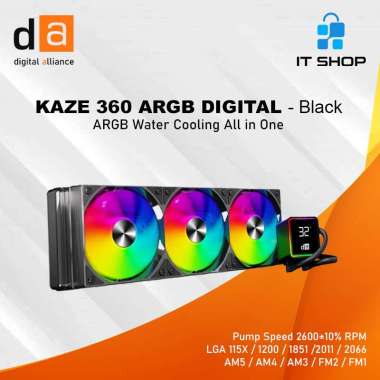 Digital Alliance KAZE KS 360 ARGB DIGITAL Liquid CPU Cooler - Black