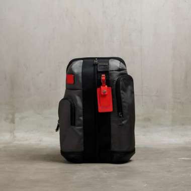 Tas TUMI HIGGIN GREY RED MULTI POCKET CROSS BODY BAG 100% ORIGINAL 36X21X10CM