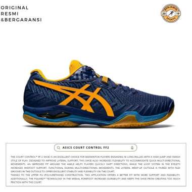 Sepatu badminton pria Asics Court control ff 2 Original resmi size 44