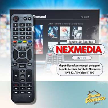 Langsung Connect!!! Remot Remote Receiver Parabola NEXMEDIA Set Top Box DVB T2 / K-vision K1100 STB