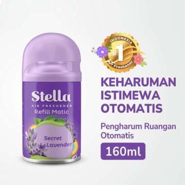 Stella pengharum ruangan stella air freshener REFILL MATIC isi 160 ml Pewangi ruangan Secret Lavende