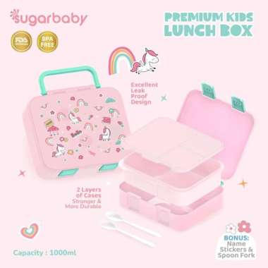 Sugarbaby Premium Kids Lunch Box/Kotak Bekal/Kotak Makan Anak BPA Free - Lavie Baby House 1000ml pin