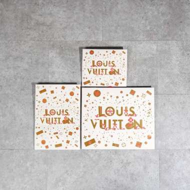 Tas PAPER BAG LOUIS VUITTON RIBBON BEIGE 100% ORIGINAL size M