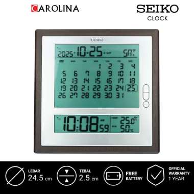 Jam Beker SEIKO Digital QHL100B Plastic Case Digital Dial Wall Clock