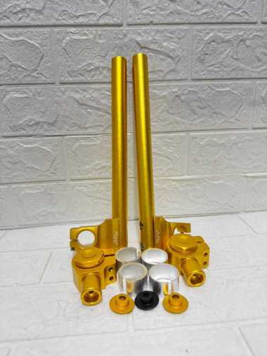 Stang Stir Jepit Clip On Rase Nui Gold Stang Robot Clip On Vixion Satria Fu Cbr 150 Universal PNP