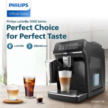 Mesin Kopi Otomatis Philips Espresso Machine 3000 Series EP3341/30 - Latte Go - 6 Pilihan Minuman - 