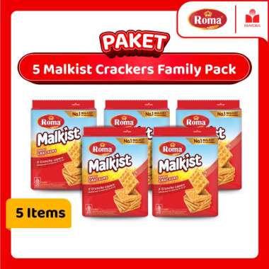 Paket 5 Roma Malkist Crackers Family Pack