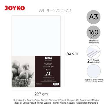 JOYKO Sketch Paper Kertas Sketsa SKPP-2700 160gsm A3