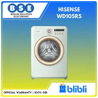 Mesin Cuci Front Loading Hisense WD105R5 - Mesin Cuci Front Loading & Pengering 10.5kg