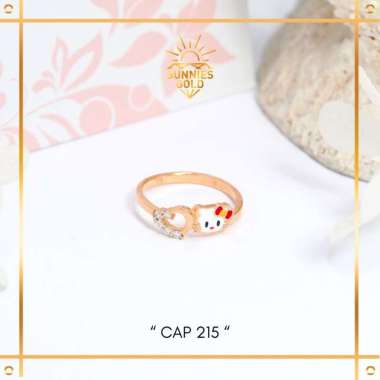 CINCIN ANAK MODEL HELLO KITTY LUCU TERBARU EMAS ASLI EMAS MUDA KADAR 8K (375) CINCIN ANAK MODEL HELL