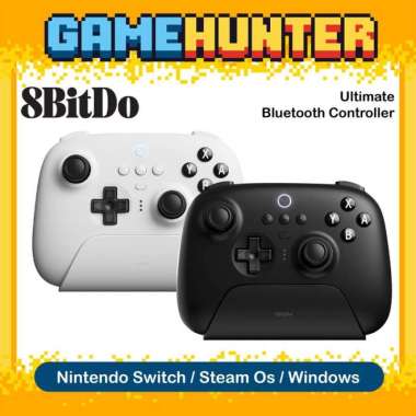 8BitDo Ultimate Bluetooth Controller with Charging Dock Putih