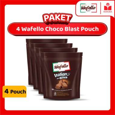 Paket 4 Wafer Wafello Italian Bites Cokelat Pouch