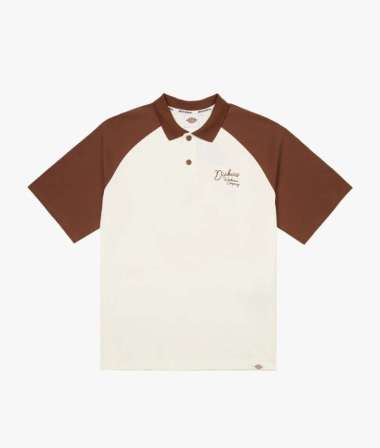 DICKIES - Men's Heavy Jersey Polo Shirt SS - Kaos Polo Pria CAPPUCCINO L