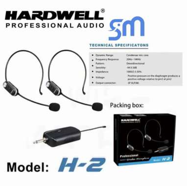 Mic Bando Hardwell H-2 Headset Microphone H2 Wireless imam Condenser Kualitas terbaik