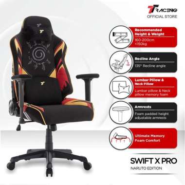 TTRacing Swift X Pro Air Thread Series Fabric Material Gaming Chair Kursi Video Game Naruto One Piec