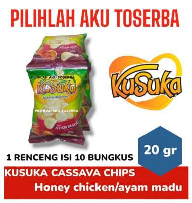 KUSUKA Keripik Singkong AYAM MADU RENCENG - ( HARGA 1 RENCENG )