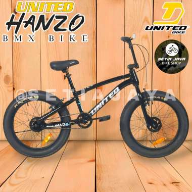 Sepeda BMX 20 Inch UNITED HANZO, Frame Steel, Ban Jumbo 3.0, Rem V-Brake, Sepeda Anak Laki-Laki New