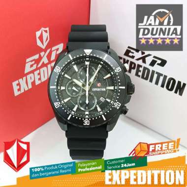 JAM TANGAN PRIA EXPEDITION ORIGINAL CHRONOGRAPH BLACK RUBBER EXF 6869 EXF6869 EXF 6869 EXPEDITION 68