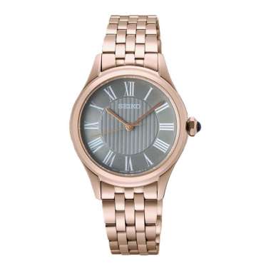 JAM TANGAN WANITA SEIKO AMALOG ORIGINAL SEIKO SUR614P1 SEIKO SUR614 STAINLESS ROSE GOLD STRAP WITH G
