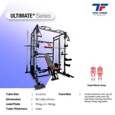 TOTAL FITNESS Power Rack Smith machine multi