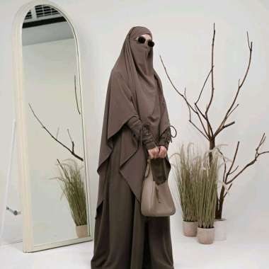 Happiness knit by Mahira| abaya knit Mahira| gamis terbaru| gamis premium knit XS lavender gamis onl