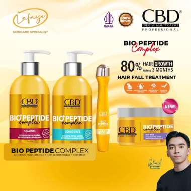 CBD Shampoo + Conditioner + Hair Mask + Tonic BIO PEPTIDE - Atasi Rambut Rontok dan Merangsang Pertu