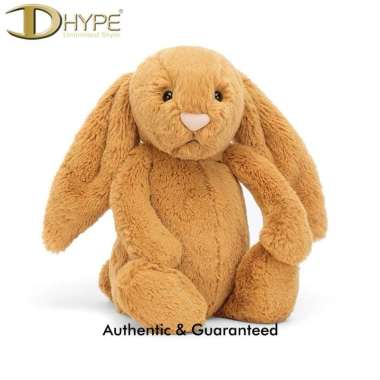 JELLYCAT MEDIUM BASHFUL BUNNY GOLDEN DOLL 100% ORIGINAL