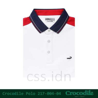 Kaos Kerah Polo GOLF Pria Crocodile 217-004 Putih XL