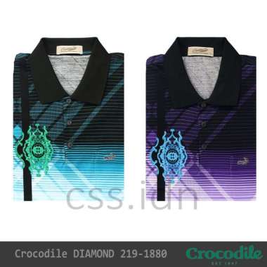 Kaos Kerah Pria Crocodile Diamond 219-1880 Biru XL