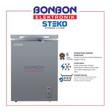 STEKO Chest Freezer 100L BF 110 EU / BF110 / BF-110EU - Hygiene Shelves - Hyper Freeze - 100 Liter