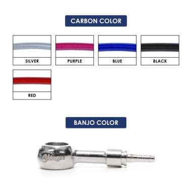 Selang Rem Allegri Honda PCX150 PCX 150 ABS Brake Hose Original Belakang B.Silver Carbon