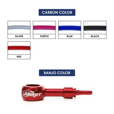 Selang Rem Allegri Honda PCX150 PCX 150 ABS Brake Hose Original Belakang B.Merah Carbon