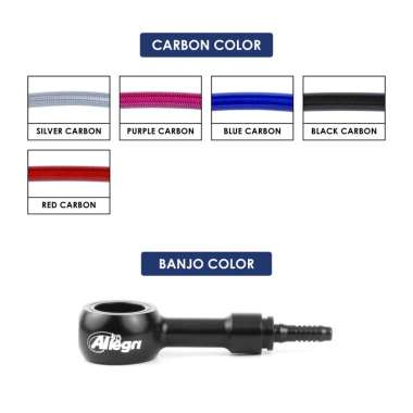 Selang Rem Allegri Honda PCX150 PCX 150 ABS Brake Hose Original Belakang B.Hitam Carbon