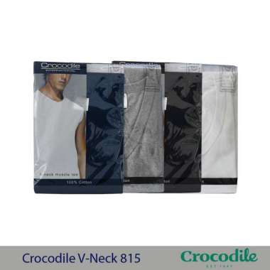 Kaos Singlet Crocodile V Neck 815 Hitam S