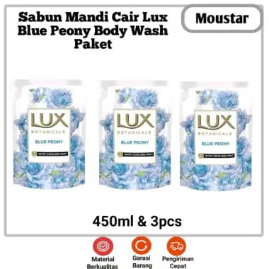Promo Harga LUX Botanicals Body Wash Blue Peony 450 ml - Blibli