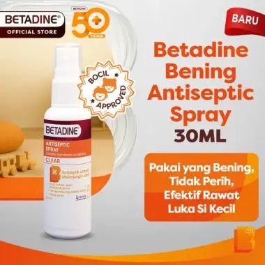 BETADINE CLEAR ANTISEP SPRAY 30ML