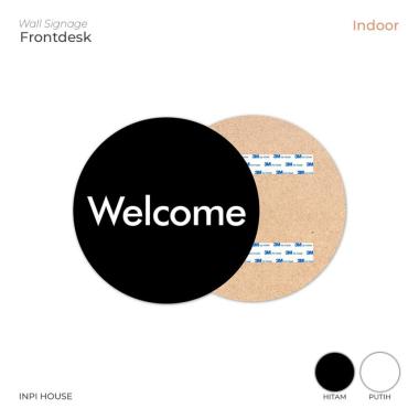 Welcome Sign System - Papan Tanda Welcome Hitam