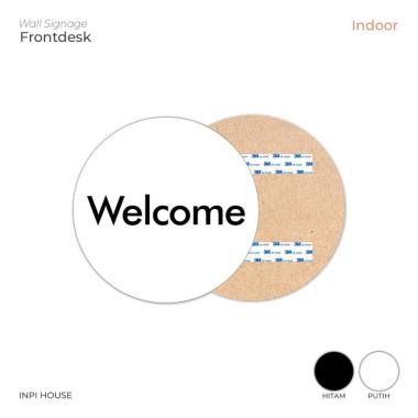 Welcome Sign System - Papan Tanda Welcome Putih