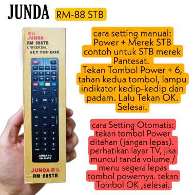 Remot Universal STB DVB T2 JUNDA RM-88 New bisa Pairing Remot TV