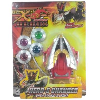 Jam bima X hero changer 4 storm batu superhero gelang suara dan nyala