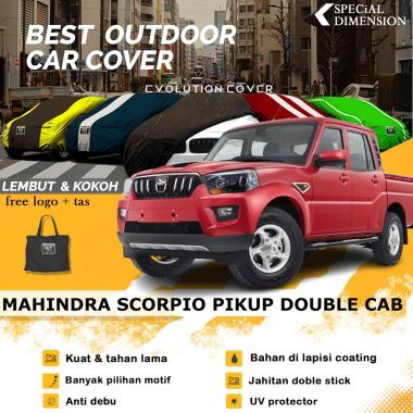 Body Cover Sarung Mobil Outdoor Premium Waterproof Mobil Mahindra Scorpio Pickup Double Cab Hijau