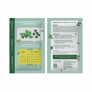 BEMAHIRA BEAUTY FACE MASK ORGANIC MASKER ORGANIC BEMAHIRA BPOM Mugwort Centell