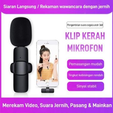 BELIGOOD - Wireless Mic K8 Smartphone Microphone K8 Plug and Play up to 20M